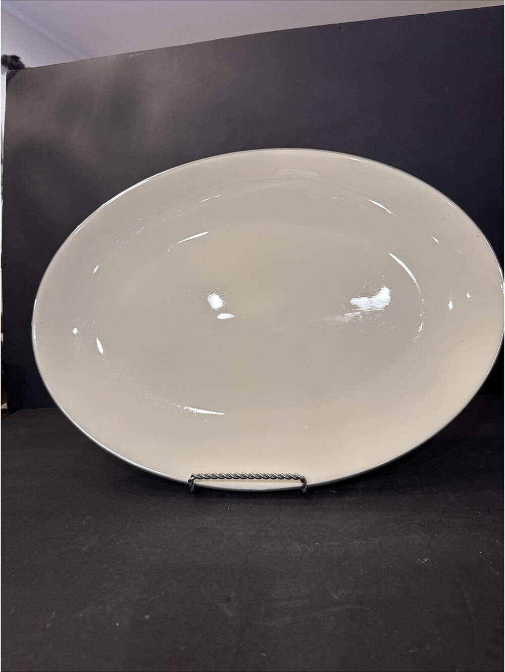 Lenox Olympia Platinum Oval Serving Platter 17 3/8” L By 13” W